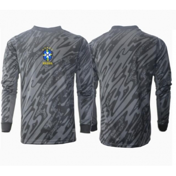 Brasile Portiere Maglia Gara Trasferta Repliche Copa America 2024 Maniche Lunghe